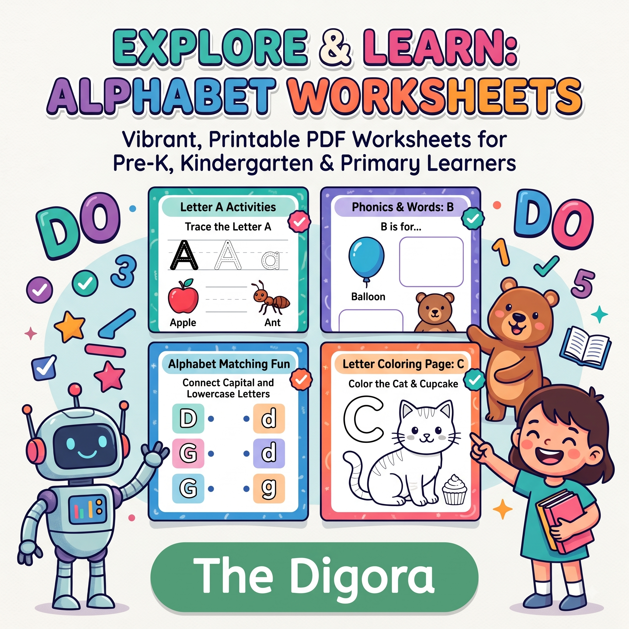 Alphabet Coloring Book For Kids